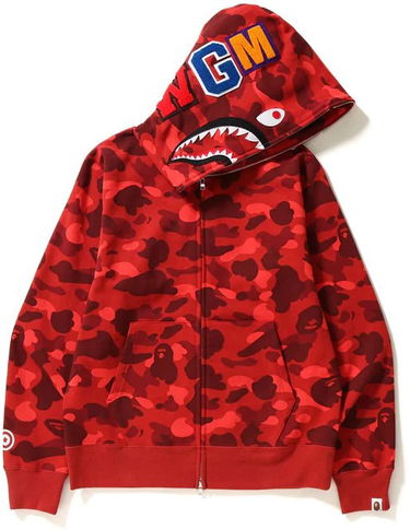 Суитчър BAPE Bape Color Camo Shark Full Zip Hoodie Red Червено | 001ZPJ201003M-RED, 0