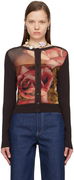 Gaultier Roses Print Cardigan