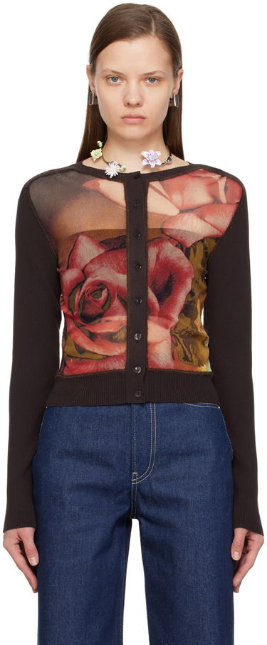 Пуловер Jean Paul Gaultier Gaultier Roses Print Cardigan Кафяво | 24/25-F-CA004-M063-60403050, 0
