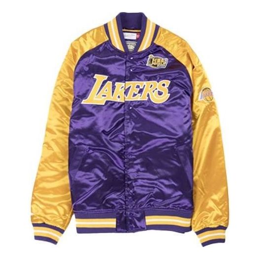 Яке бомбър Mitchell & Ness Mitchell & Ness NBA Los Angeles Lakers 2000 Final Satin Jacket Лилаво | STJKAJ19010-LALPURP, 0