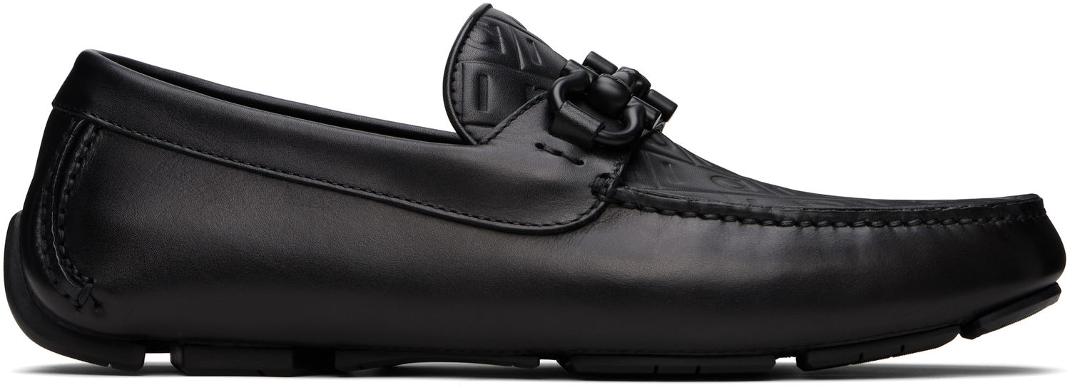 Кецове и обувки FERRAGAMO Salvatore Gancini Ornament Driver Loafers Черно | 779172, 0
