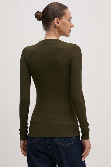 Тениска Polo by Ralph Lauren Long Sleeve Scoop Neck Top Зелено | 211941204, 2