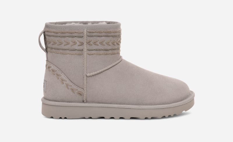 Кецове и обувки UGG Classic Mini Ritza Boot Сиво | 1170710-CPF, 0