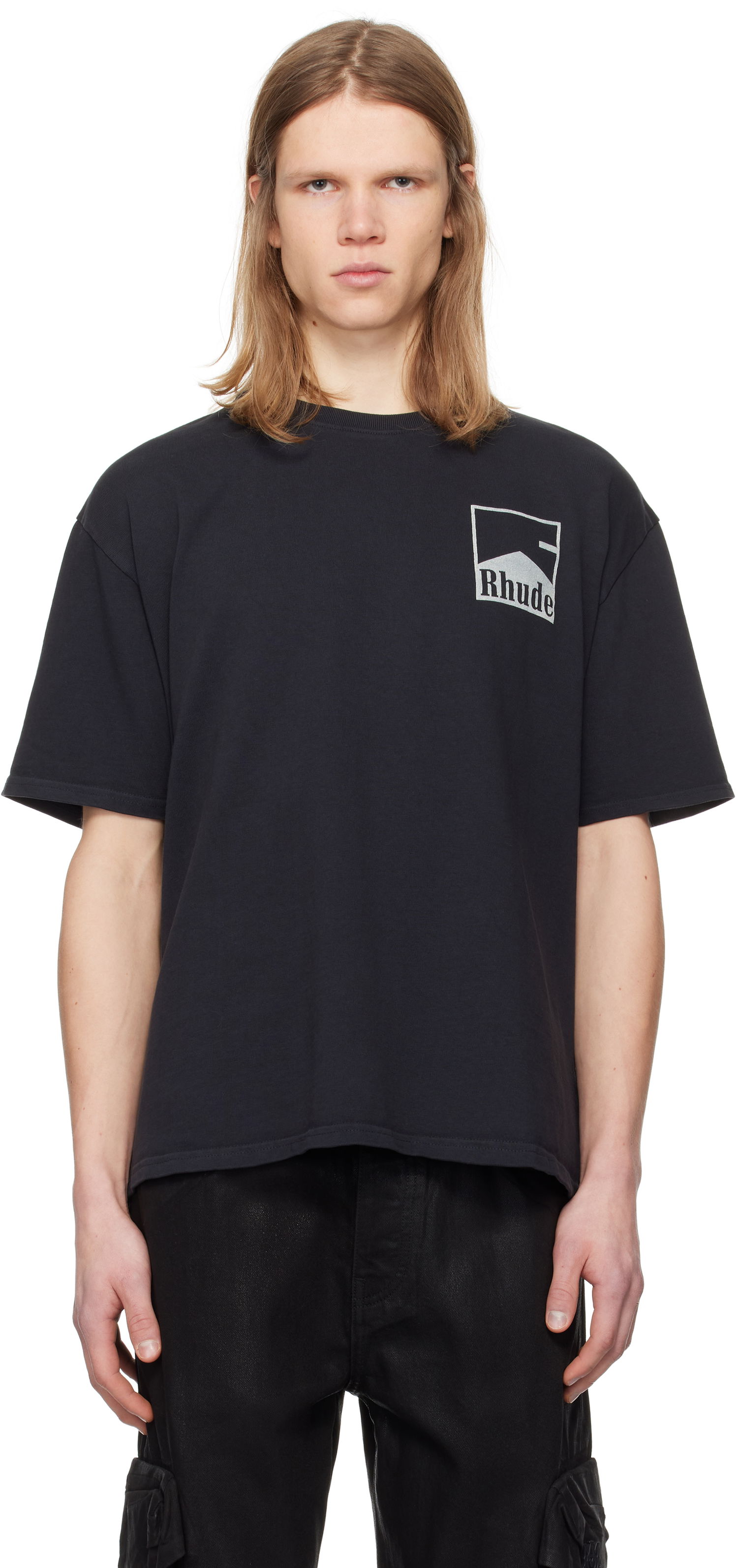 Тениска Rhude Chevron T-shirt Черно | RHPS25TT02012, 0