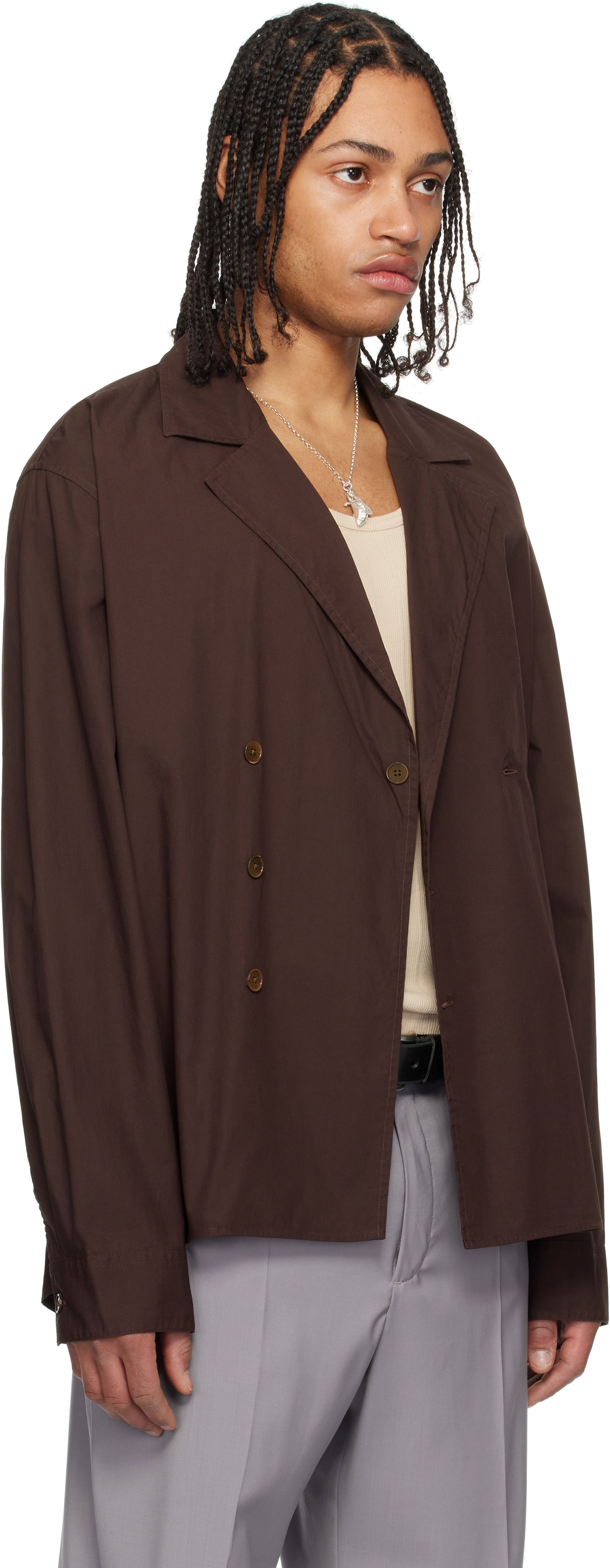 Яке OUR LEGACY Our Legacy Duo Shirt Jacket Кафяво | M2252DH, 1
