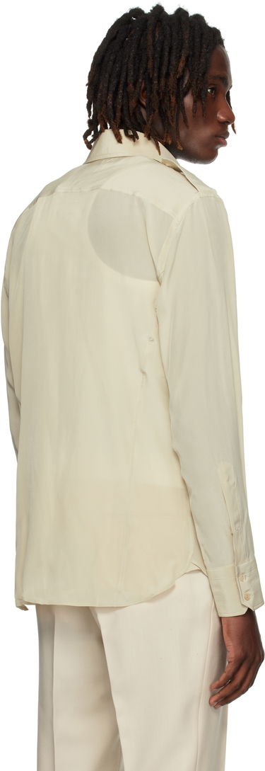 Риза Tom Ford TOM FORD Silk Safari Shirt Бежово | HMBC03-SPS86, 2
