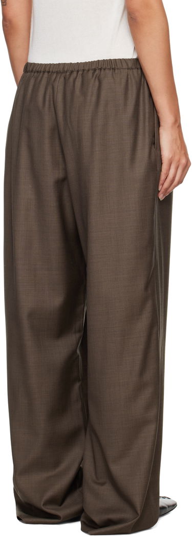 Панталони Loulou de Saison Loulou de Saison Cove Elastic Waisted Trousers Кафяво | COVE LDS, 2