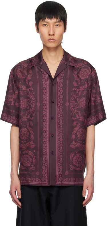Риза Versace Versace Barocco Silk Shirt Лилаво | 1003926_1A13557, 0