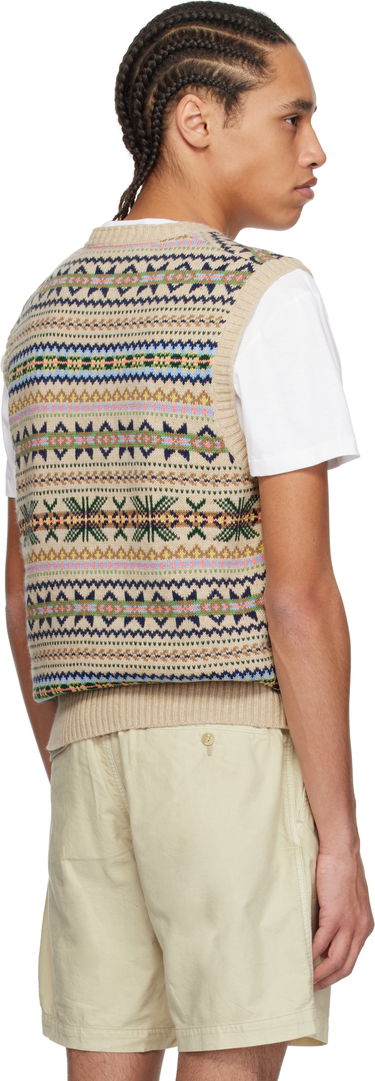 Пуловер Polo by Ralph Lauren Polo Ralph Lauren Fair Isle Cotton-Cashmere Vest Бежово | 710961781001, 2
