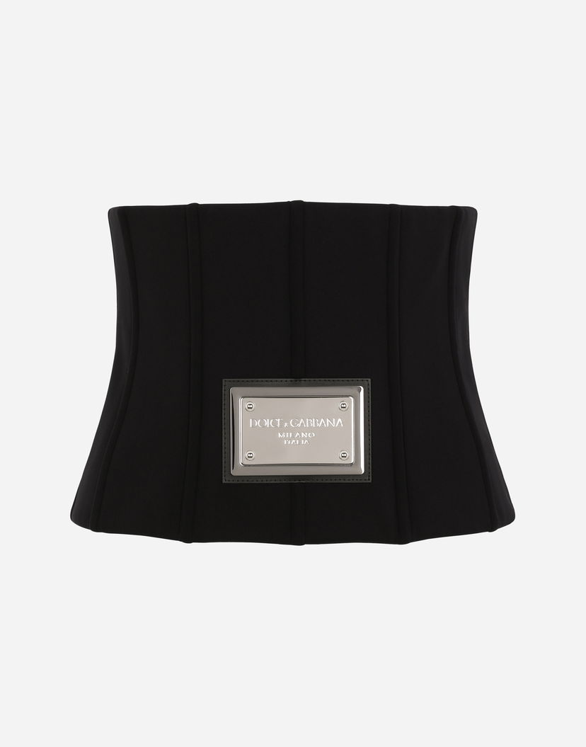 Колани Dolce & Gabbana Technical Jersey Corset Belt With Tag Черно | FB373AFUUBDN0000