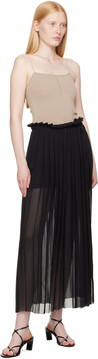 Пола AMI AMI Paris Pleated Midi Skirt Черно | FSK353.PL0027, 3