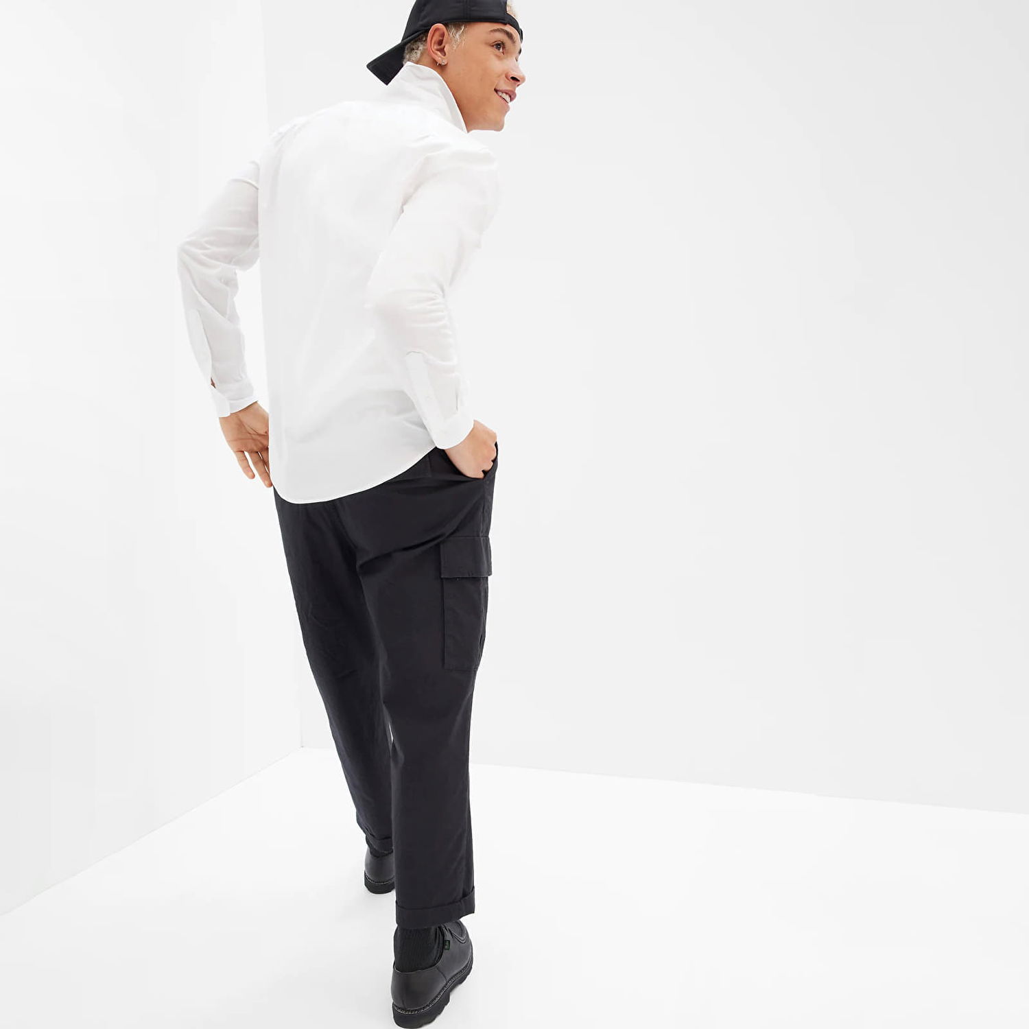 Риза GAP Slim Stretch Poplin Shirt White 2 Бяло | 422485-02, 1