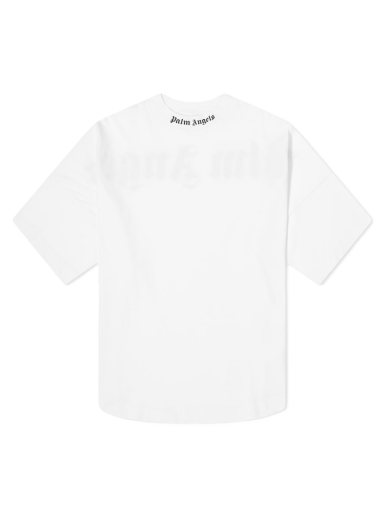 Тениска Palm Angels Mock Neck Oversized Logo Tee Бяло | PMAA002R21JER0010110
