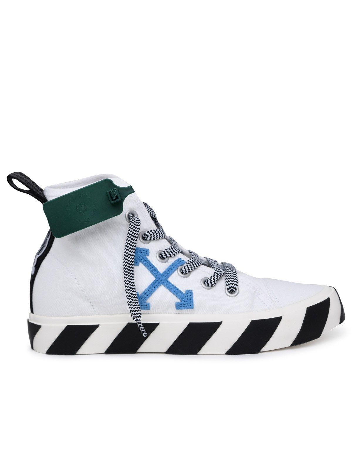 Кецове и обувки Off-White Mid-Top Vulcanized Canvas "White/Blue" Бяло | OMIA119S22FAB0010145, 0