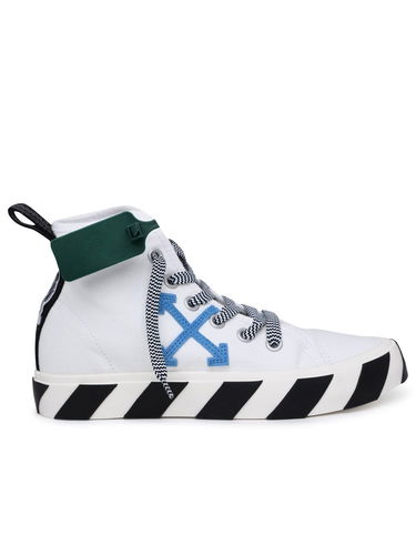 Кецове и обувки Off-White Mid-Top Vulcanized Canvas "White/Blue" Бяло | OMIA119S22FAB0010145, 0