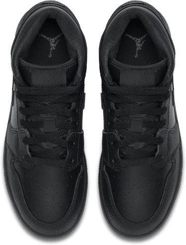Кецове и обувки Jordan Air Jordan 1 Mid GS "Triple Black" Черно | 554725-091, 3