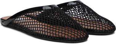 Облекло Alaïa ALAÏA Fishnet Flat Mules Черно | AA3M081TK007, 3
