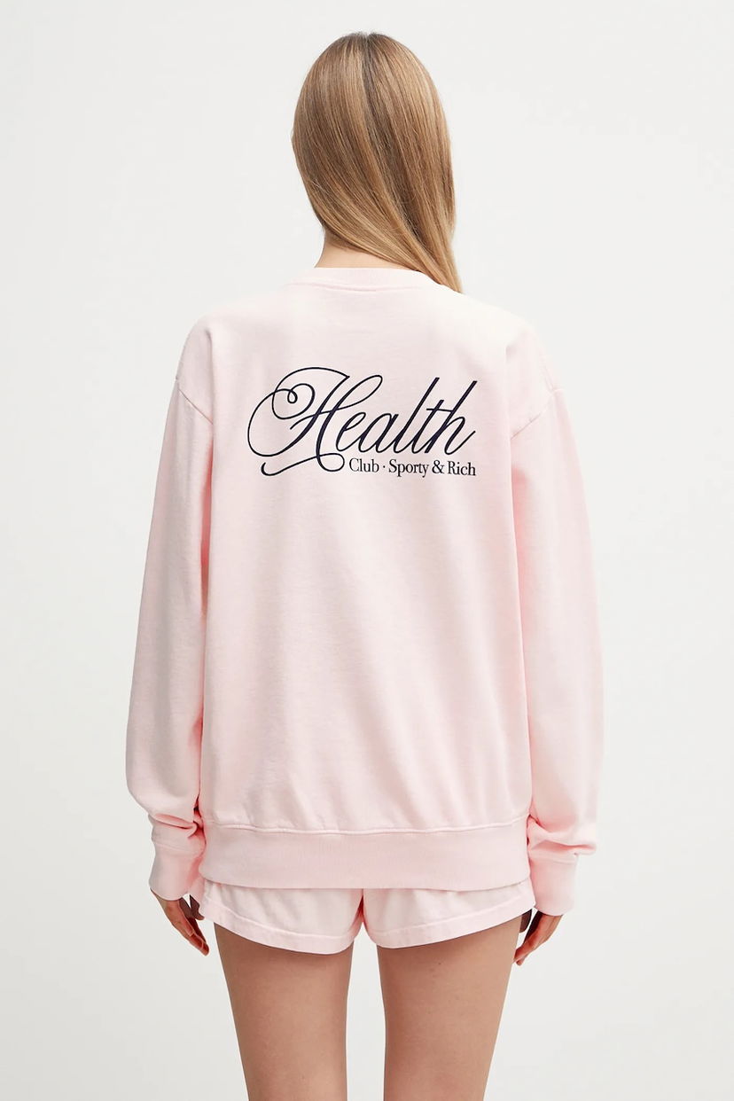 Суитчър Sporty & Rich Sporty & Rich Health Script Sweatshirt Розово | ST071620078P140