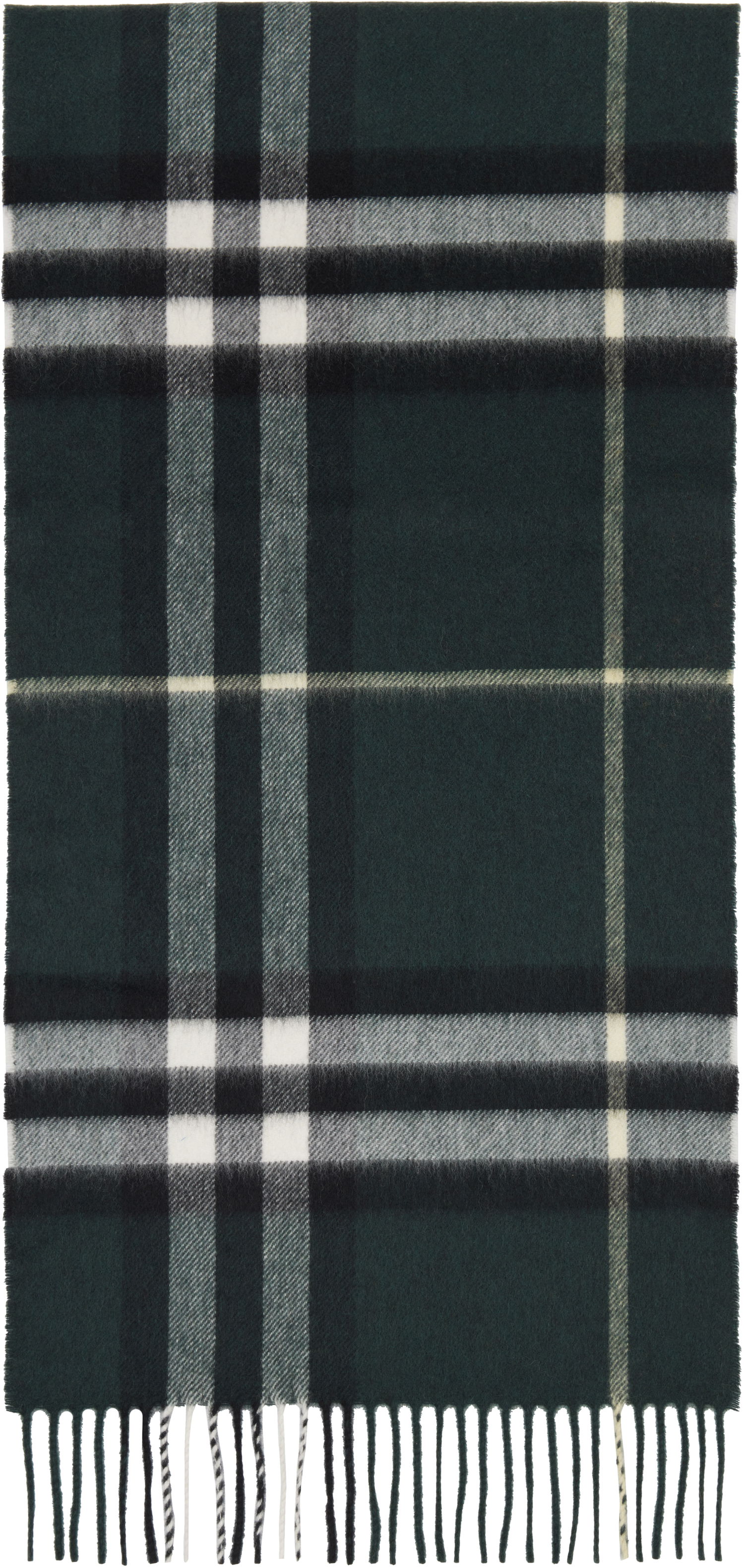 Шал Burberry Check Cashmere Scarf Зелено | 8112629, 0