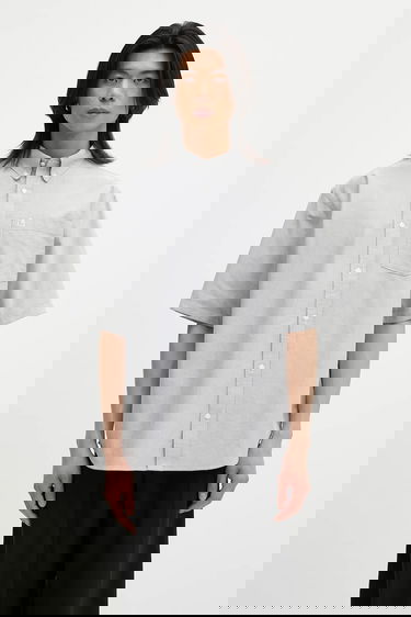 Риза Carhartt WIP Braxton Short Sleeve Button-Down Relaxed Fit Shirt Сиво | I031454.2V3XX, 0