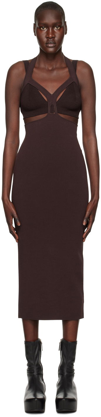 Pокля Dion Lee Dion Lee Interlink Midi Dress Кафяво | A7668R23, 0