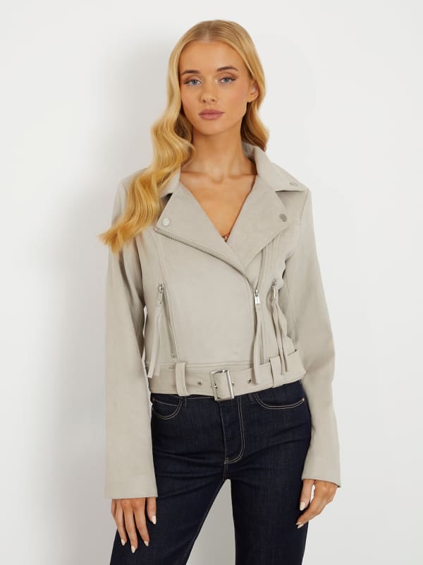 Яке GUESS Faux Suede Jacket Бежово | W4RL10WFWQ0, 0