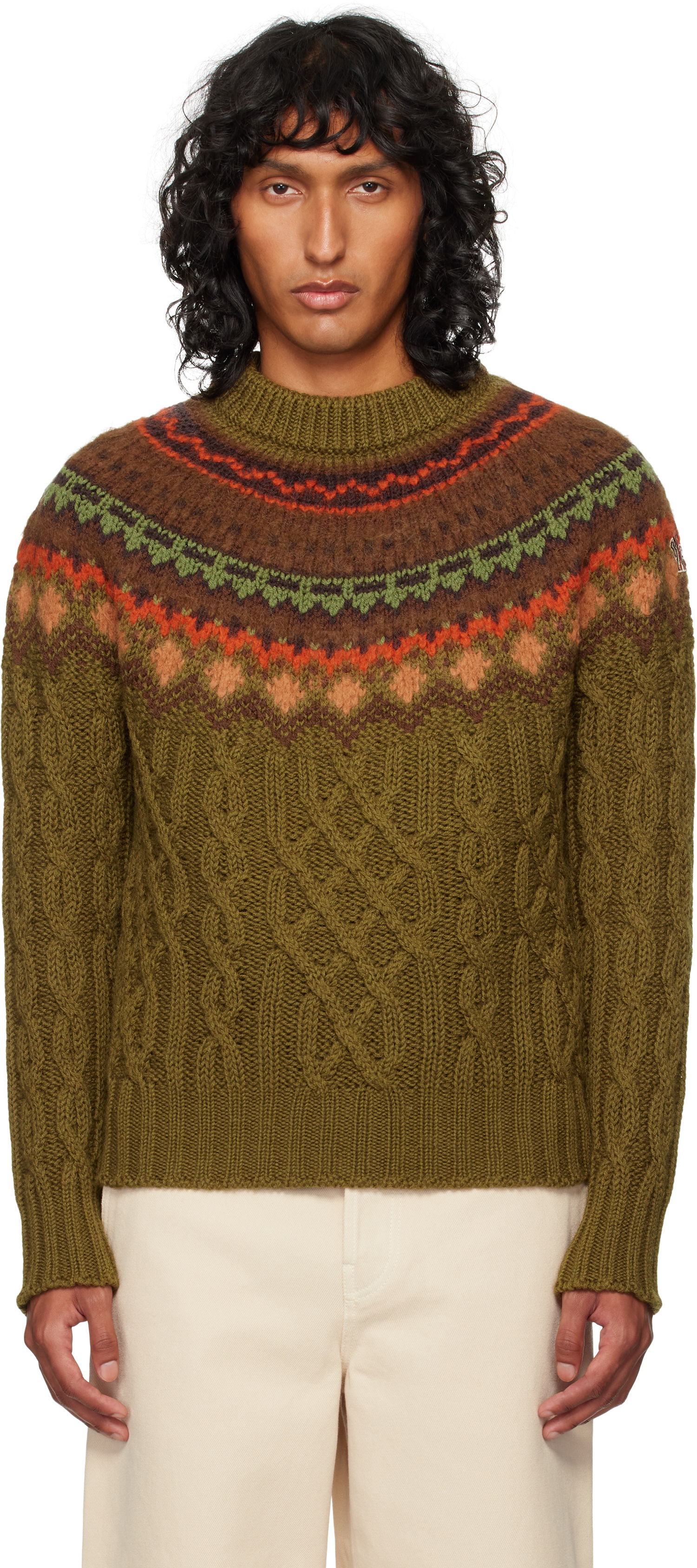Пуловер Moncler Wool Sweater Зелено | J20979C00004M4503, 0