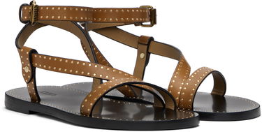 Кецове и обувки ISABEL MARANT Isabel Marant Jopee Studded Leather Sandals Кафяво | SD0228FA-C1B05S, 3