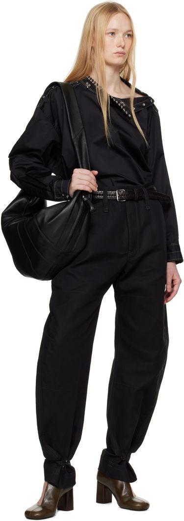 Панталони LEMAIRE Lemaire Tapered Tie-Hem Trousers Черно | PA1184 LF1350, 4