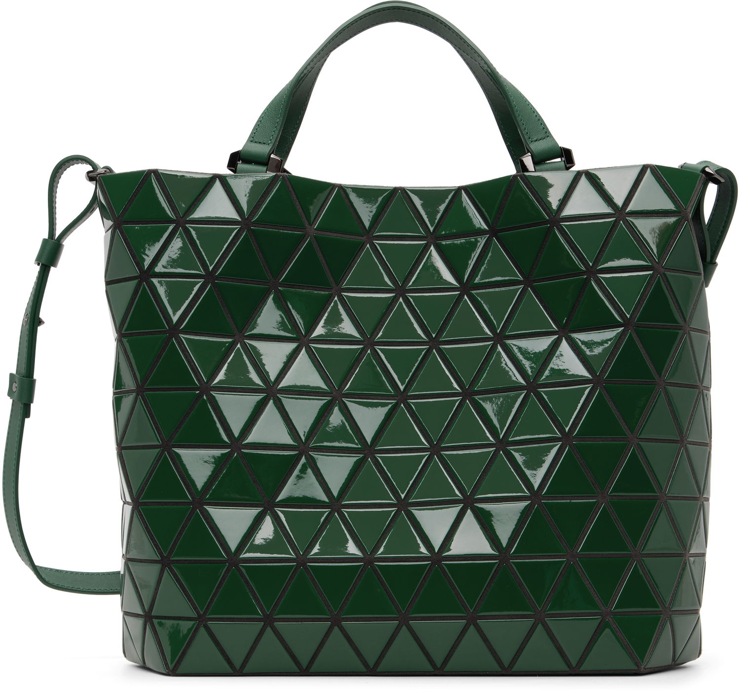 Голяма пазарска чанта BAO BAO ISSEY MIYAKE BAO BAO ISSEY MIYAKE Crystal Gloss Geometric Tote Зелено | BB58AG301, 0