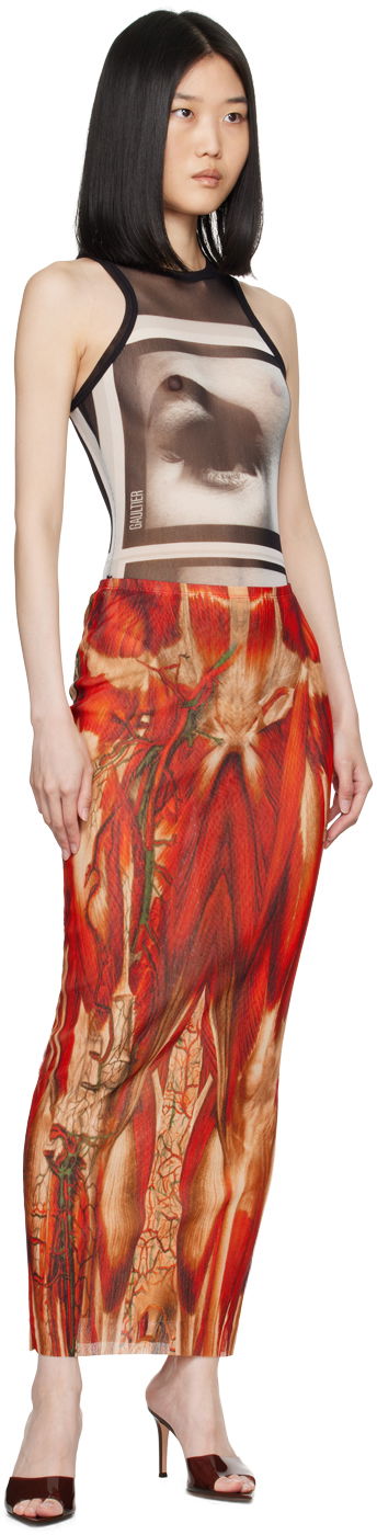 боди Jean Paul Gaultier Gaultier 'The Eyes And Lips' Printed Bodysuit Черно | 24/30-F-BD045-T553-000201, 4