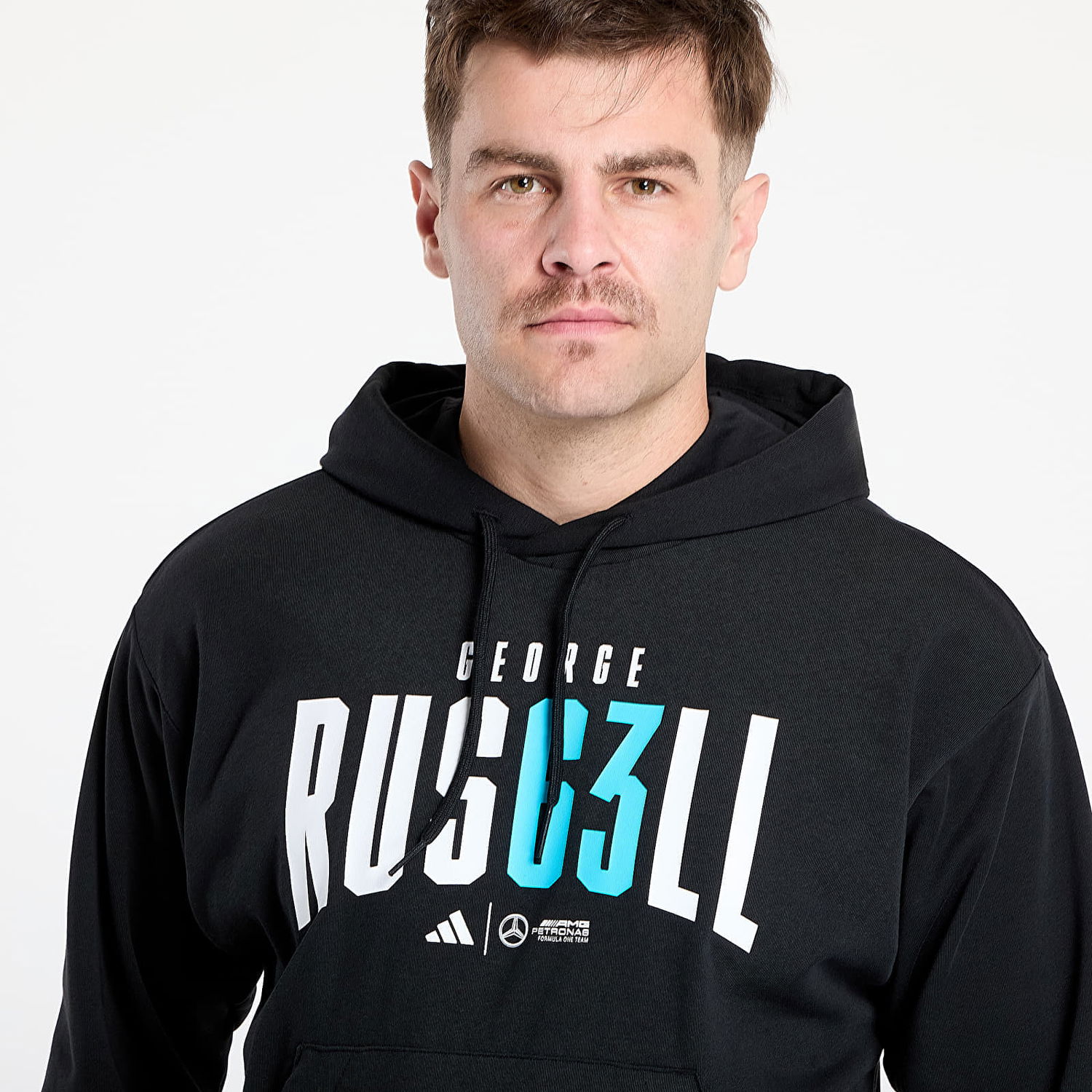 Суитчър adidas Performance Mercedes-AMG Petronas Formula One Team George Russell Hoodie Черно | JZ8903, 1