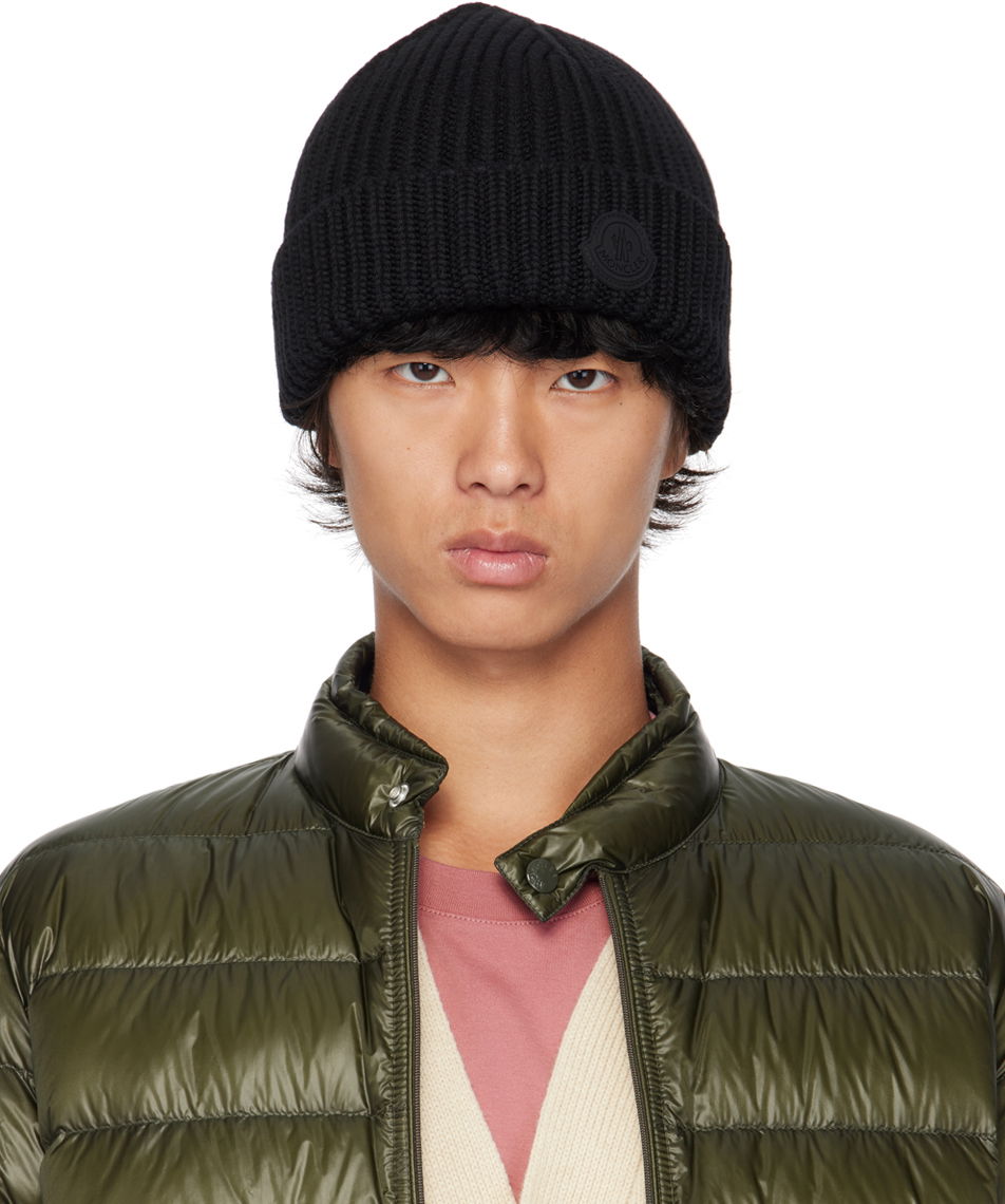 Шапка Moncler Black Wool Beanie Черно | J20913B00030A9538, 0