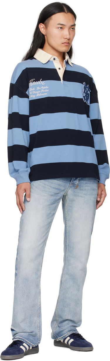 Поло тениска Ksubi Ksubi Rugged Rugby Jersey Polo Синьо | MFA25FT001, 3