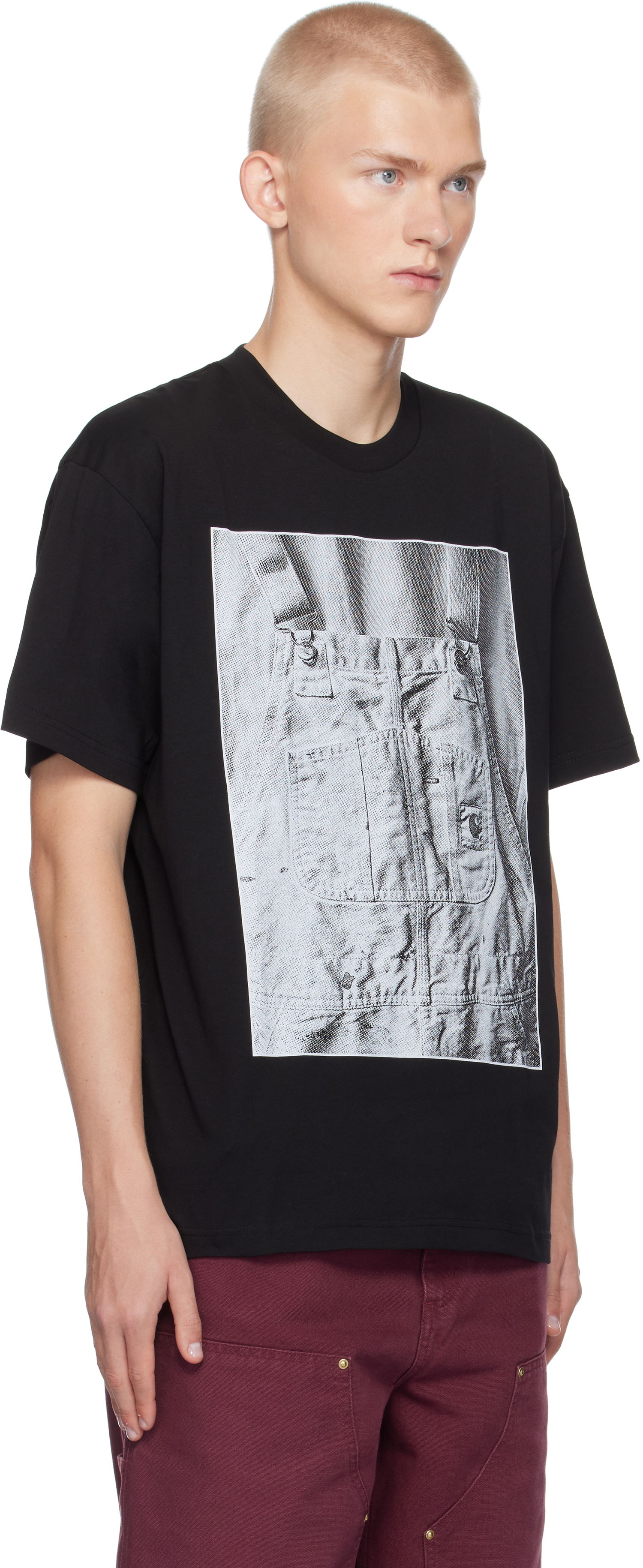 Тениска Carhartt WIP Black BIB Graphic Print T-Shirt Черно | I033962, 1