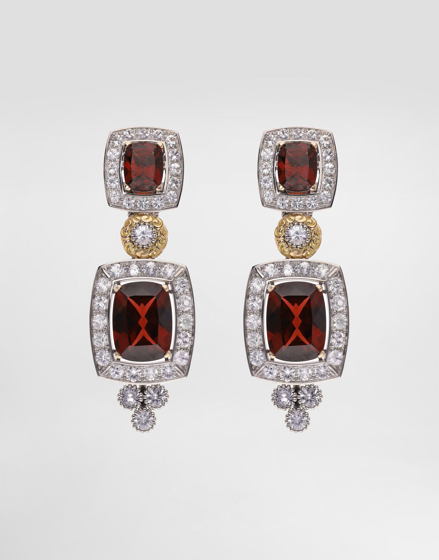 Обеци Dolce & Gabbana Dolce & Gabbana Eleganza Garnet and Diamond Earrings Червено | WESA5GWGAR1W8266, 0