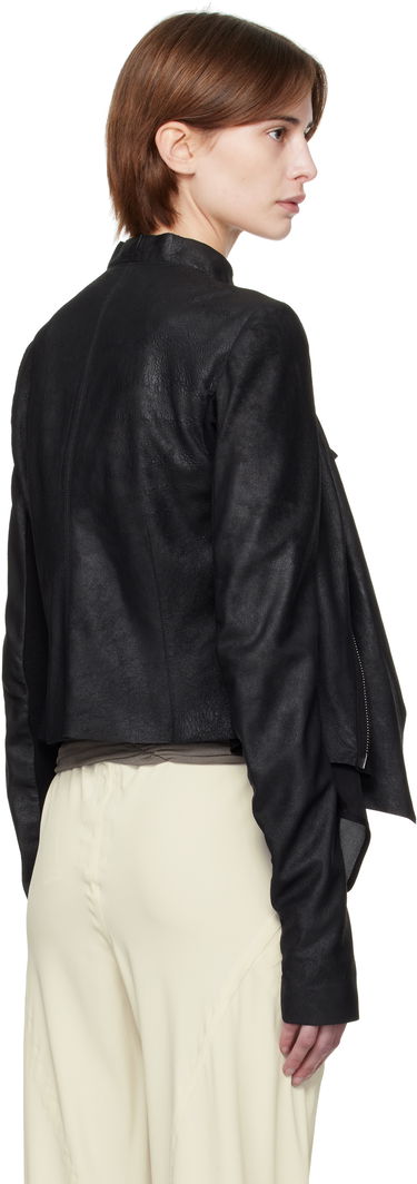 Яке Rick Owens Rick Owens Hollywood Low Neck Biker Leather Jacket Черно | RP01E7702 LBA, 2