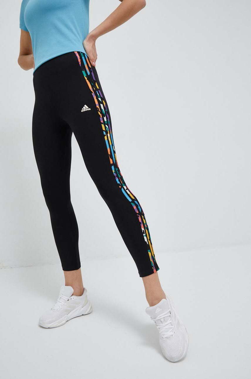 Клинове adidas Originals Essentials 3-Stripes High-Waisted Single Jersey Leggings Черно | IC9894, 0