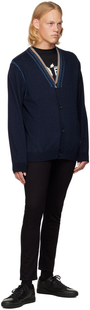 Пуловер Paul Smith PS Paul Smith Rib Knit Cardigan Тъмно синьо | M2R-539XE-J21681-49, 3