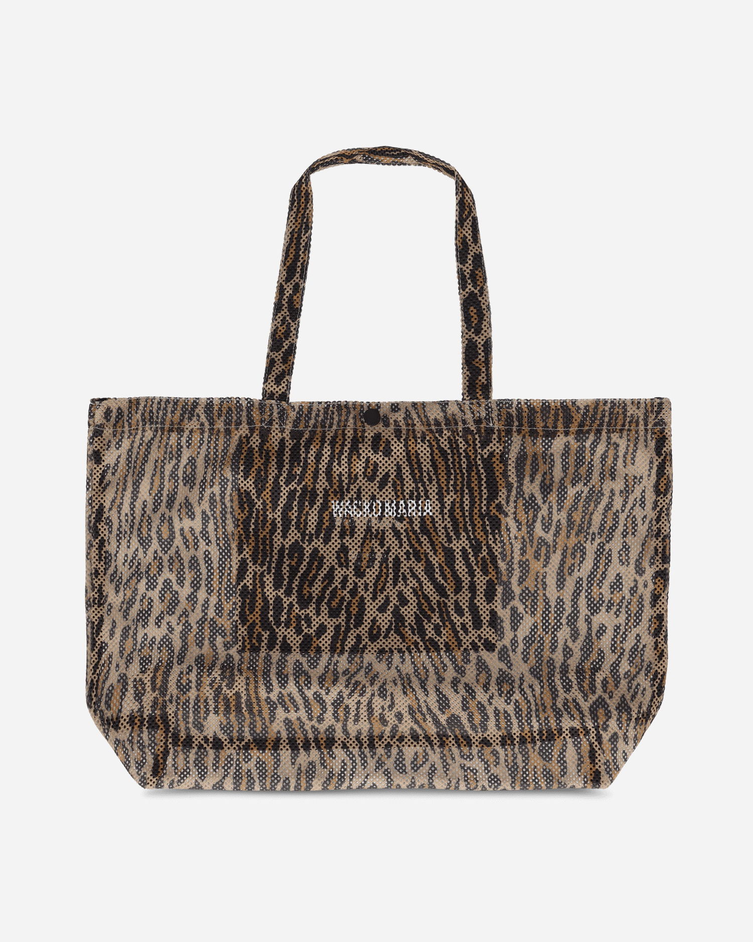 Голяма пазарска чанта WACKO MARIA Speak Easy Leopard Tote Bag Кафяво | 25SS-WMA-BG06 BEIGE, 1