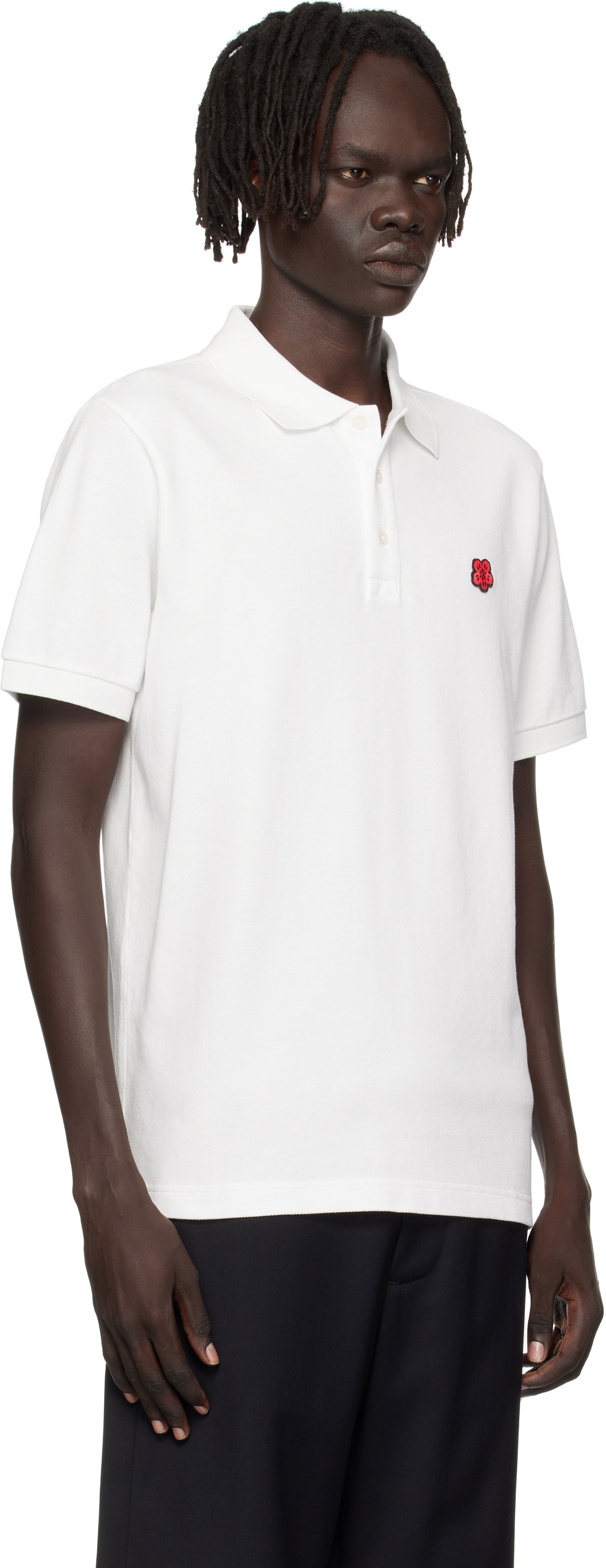 Поло тениска KENZO Kenzo Paris 'Boke Flower' Slim Fit Polo Бяло | FF65PO1534PU, 1