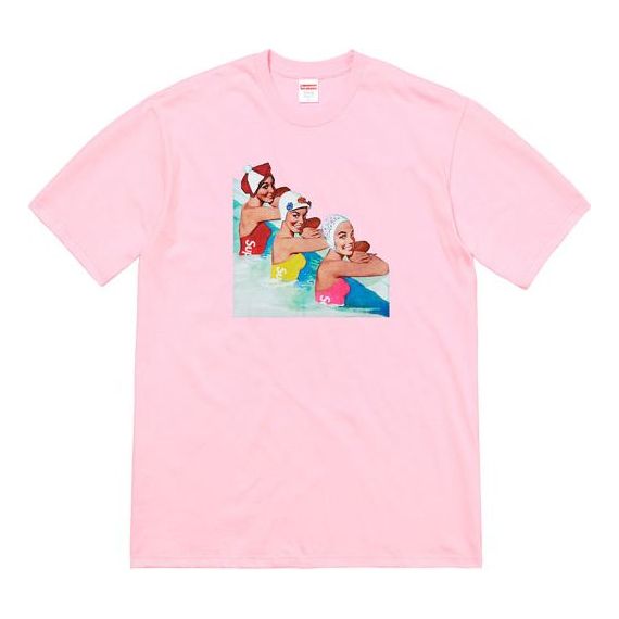 Тениска Supreme Swimmers Print T-Shirt Розово | SUP-SS18-10435
