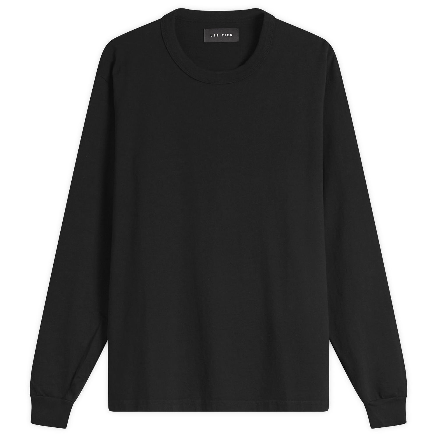 Тениска LES TIEN Heavyweight Binded Classic Long Sleeve T-Shirt Черно | HV-2090-JTBLK, 0