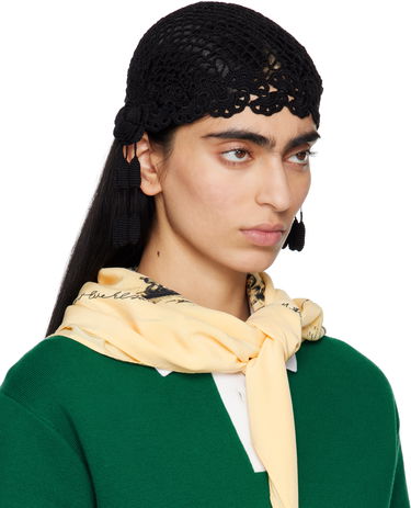 Шапка Bode Bode Blossom Crochet Beanie with Tassels Черно | MRS25KA022, 1