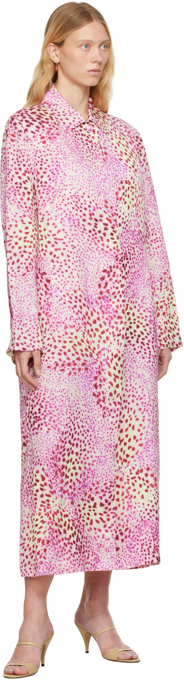 Pокля Dries Van Noten Dries Van Noten Printed Jacquard Mac Coat Розово | 251-010203-1038, 3