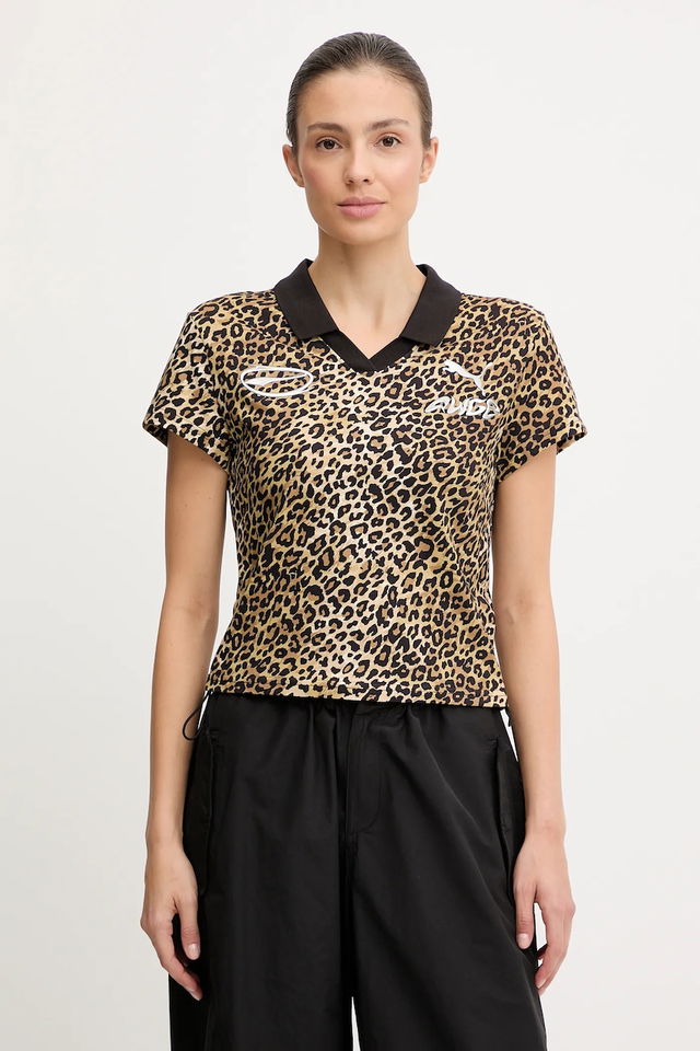 Leopard Print Short Sleeve Polo Shirt PUMA x A$AP ROCKY