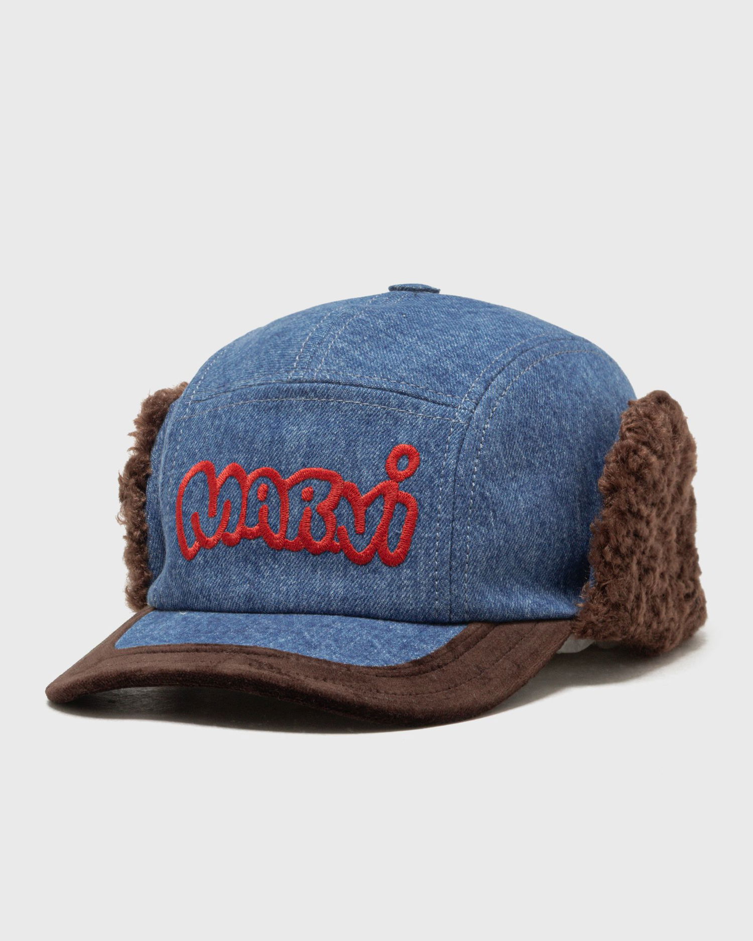 Шапка с козирка Marni Denim Baseball Cap with Ear Flaps Синьо | CLZC0168QS-00B96, 1