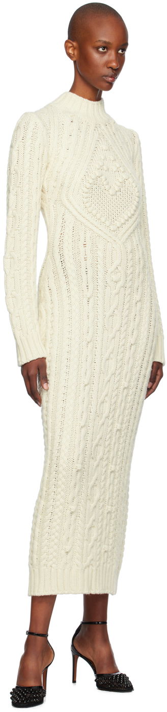 Pокля Jean Paul Gaultier Jean Paul Gaultier Cable Knit Maxi Dress Бяло | 24/31-F-RO241-M080-64, 3