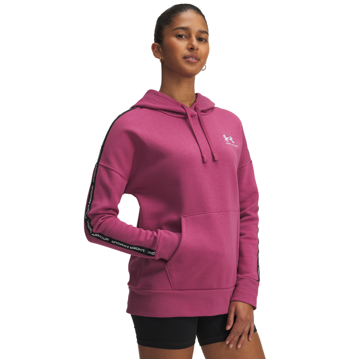 Суитчър Under Armour Icon Fleece Taped Hoodie Розово | 6003708-659, 0