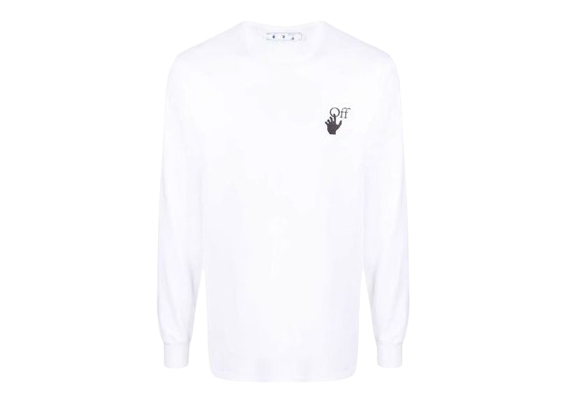 Тениска Off-White Long Sleeve Arrows Print T-Shirt Бяло | OMAB001F21JER0010184